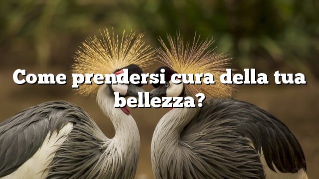 Come prendersi cura della tua bellezza?