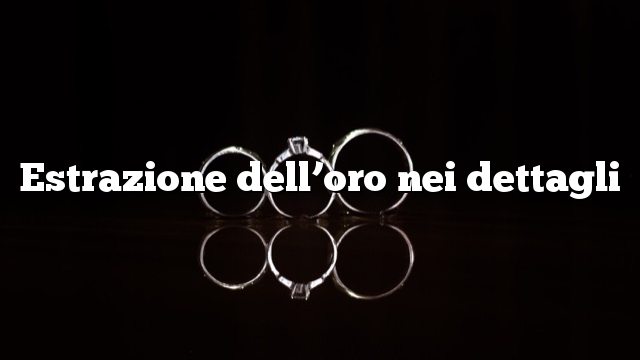 Estrazione dell’oro nei dettagli