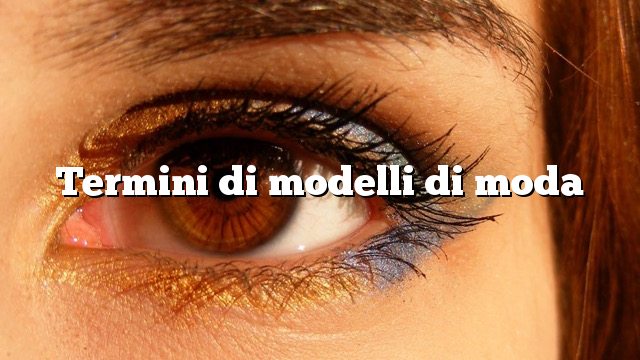 Termini di modelli di moda